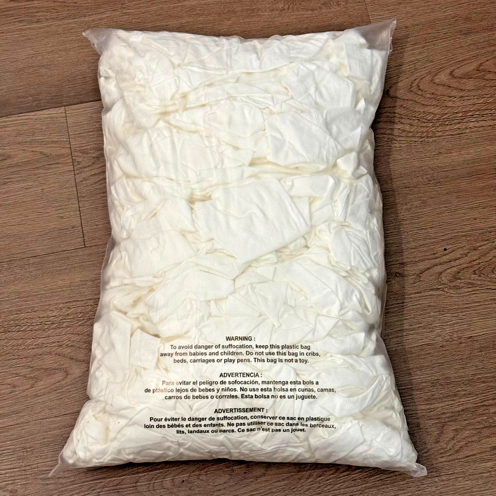 Cleaning Rags 120 White Knit – Premium T-Shirt, painting, mechanics, home, etc..
