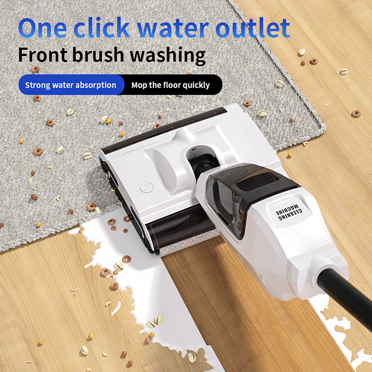 3 In 1 Household Floor Scrubber Wireless Handheld Electric Mop
