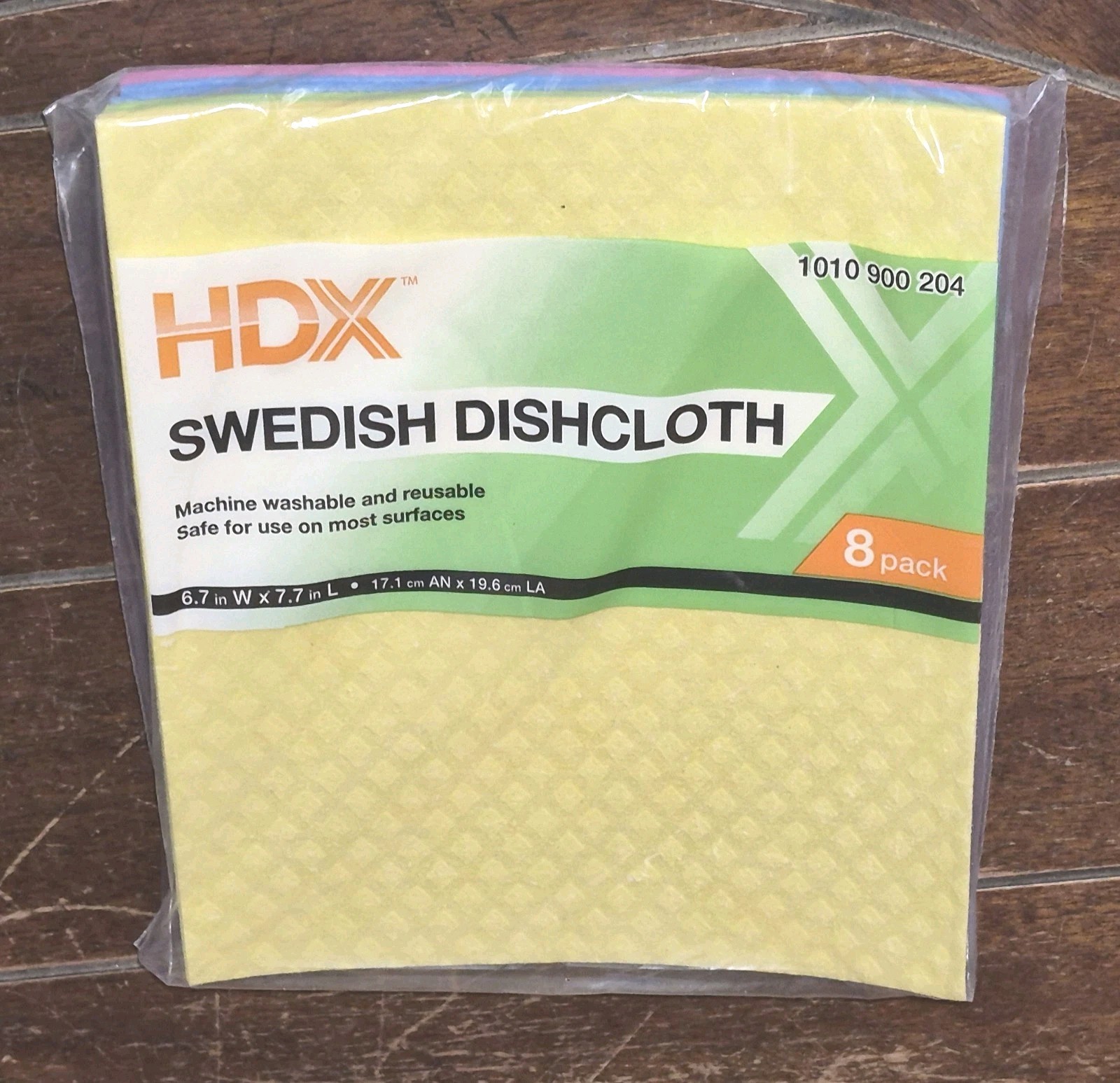 HDX 8pk Reusable Swedish Dishcloth (Each 6.7″ W x 7.7″ L) #1010 900 204