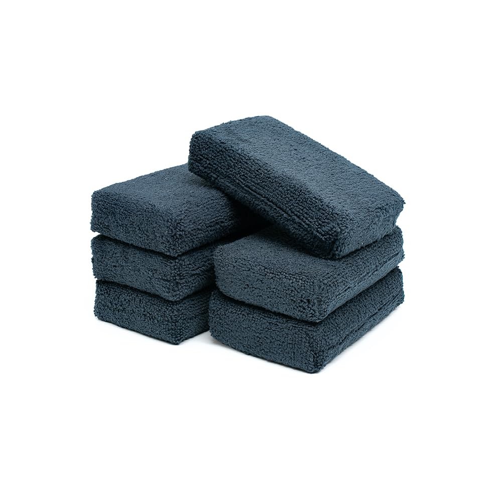 Premium Microfiber Detailing Applicator Sponges Extra Absorbent 6Pack