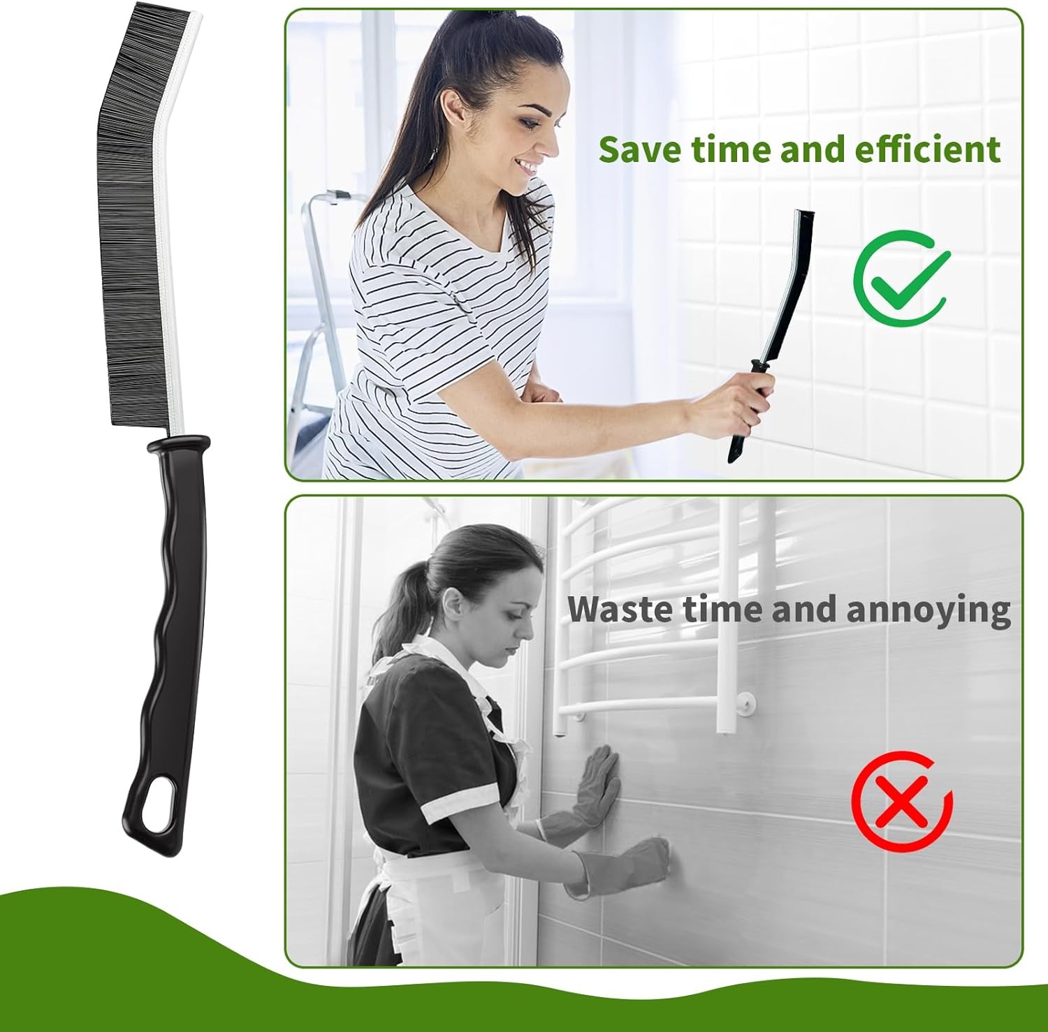 Crevice Cleaning Brush,8 Pcs Cleaning Supplies,Hard Bristle Crevice