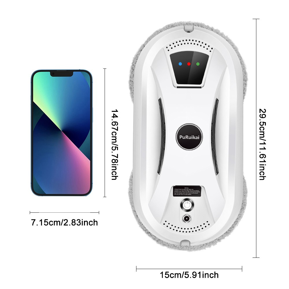 Smart Window Cleaning Robot, Remote Control Glass Cleaner, One-Button Operation