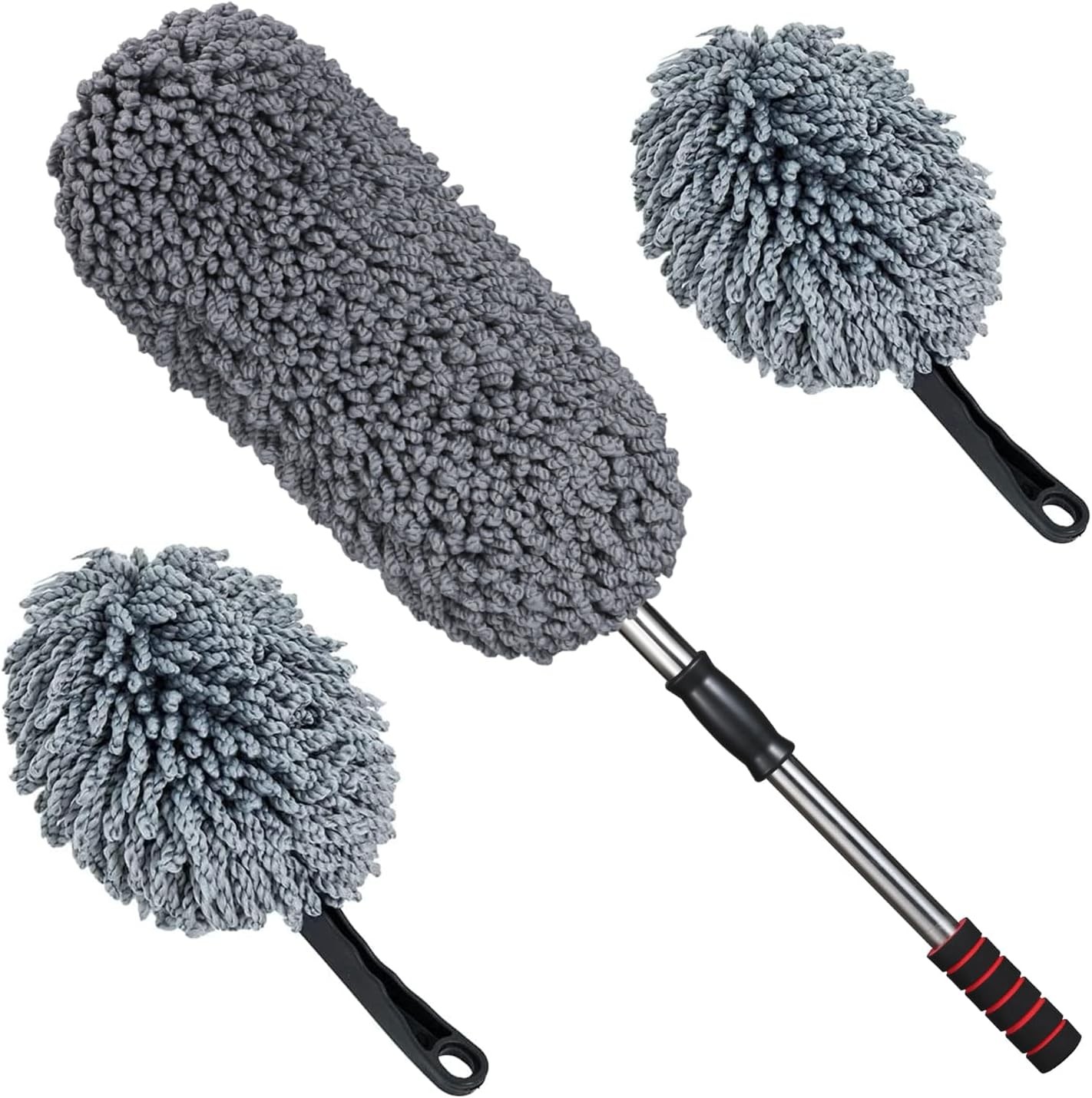 3 Pack Large Microfiber Car Duster Exterior Scratch Free with Extendable, Car