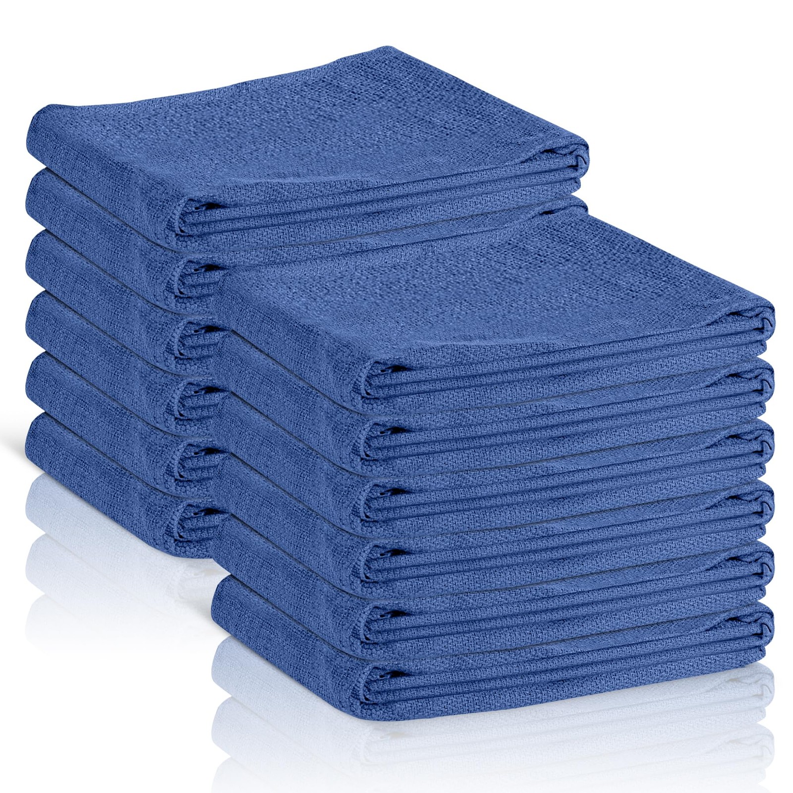 Surgical Towels for Cleaning Huck 12 Pack 100% Cotton 16″ x 26″, Blue