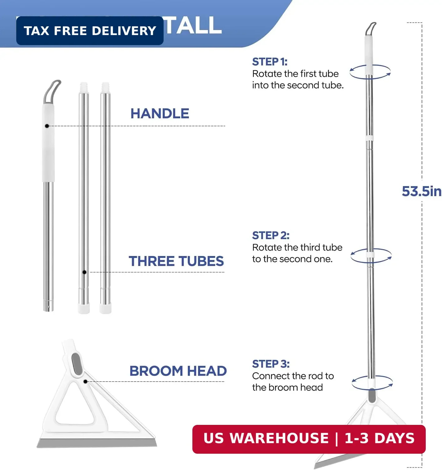 Multifunction Magic Broom, Squeegee Broom for Floor, Rubber Silicone Broom for F