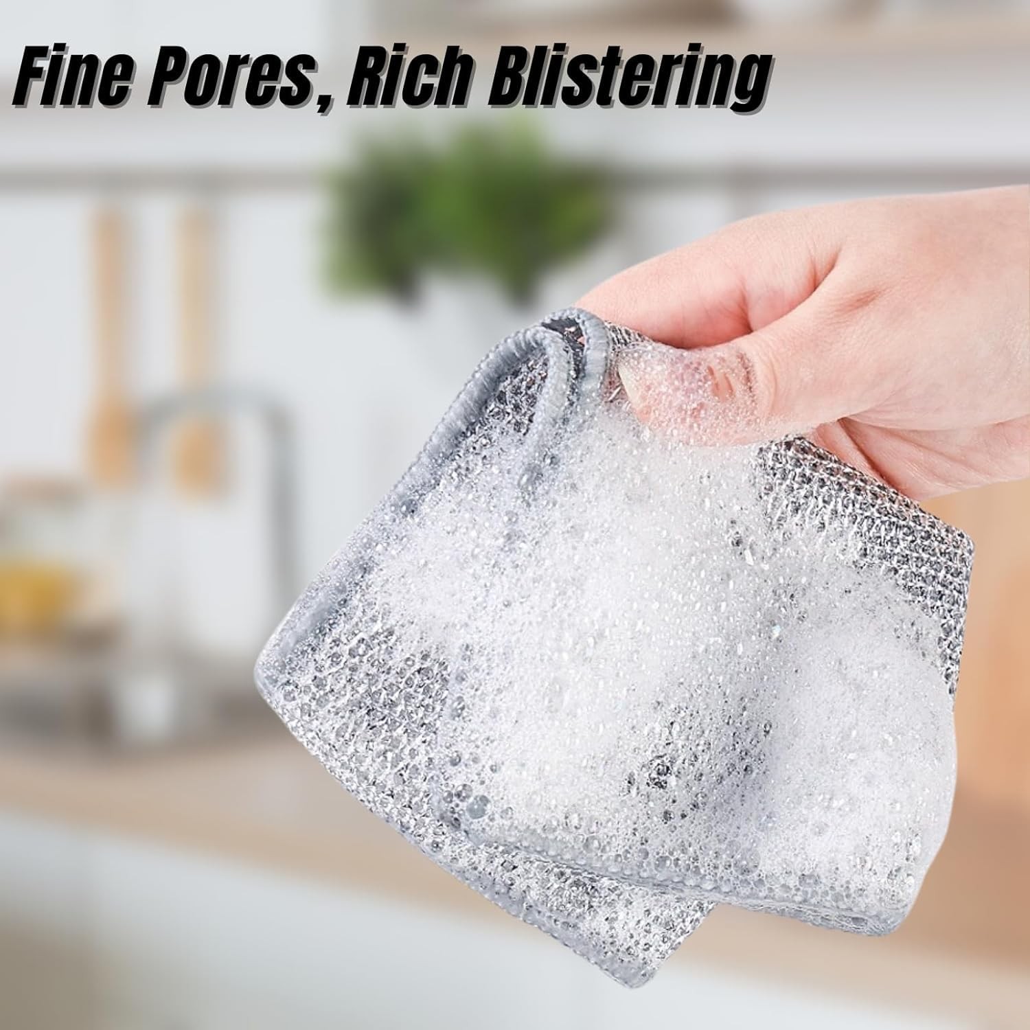 5 Pack Non-Scratch Wire Dishcloth, Double-Sided Mesh Stainless Steel Wire Dis…