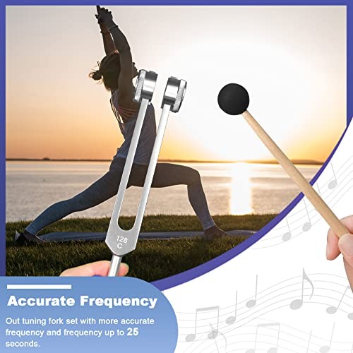 Tuning Fork Weights Aluminum Clinical Grade Nerve/Sensory with Black 128 Hz