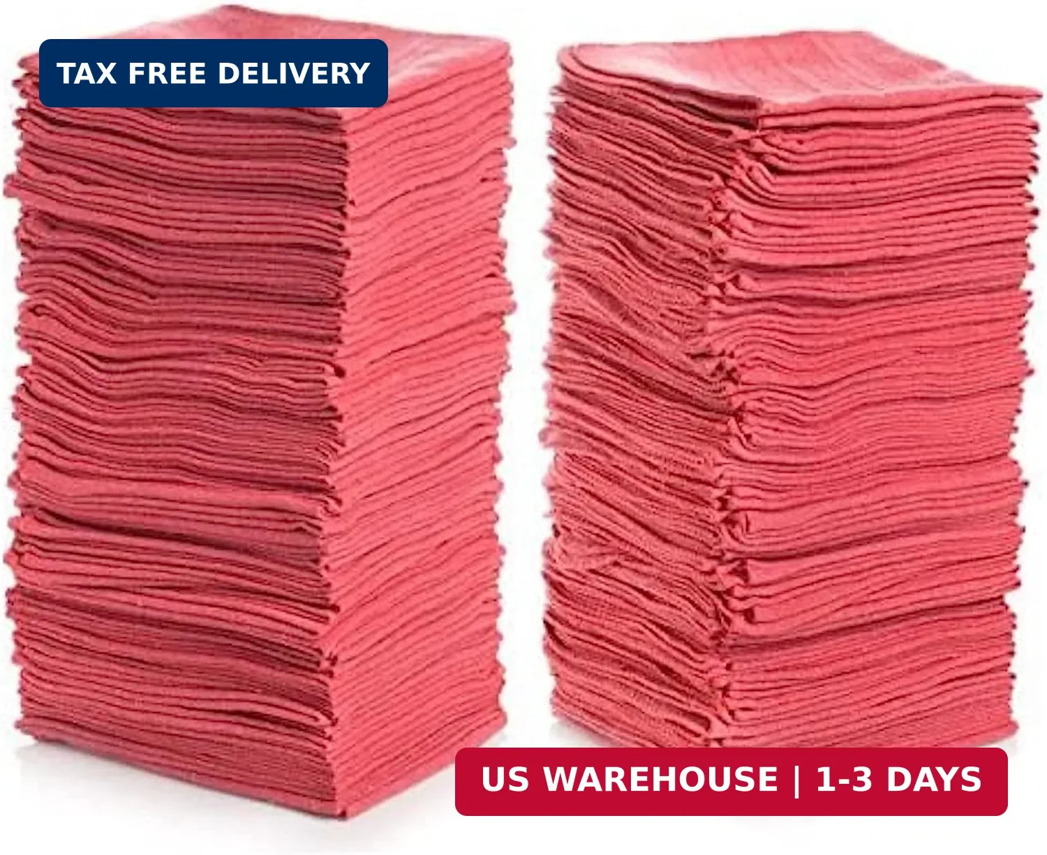 Simpli-Magic Cotton Shop Towels 14″x12″ (500 Pack) – Reusable Cleaning Shop Rags