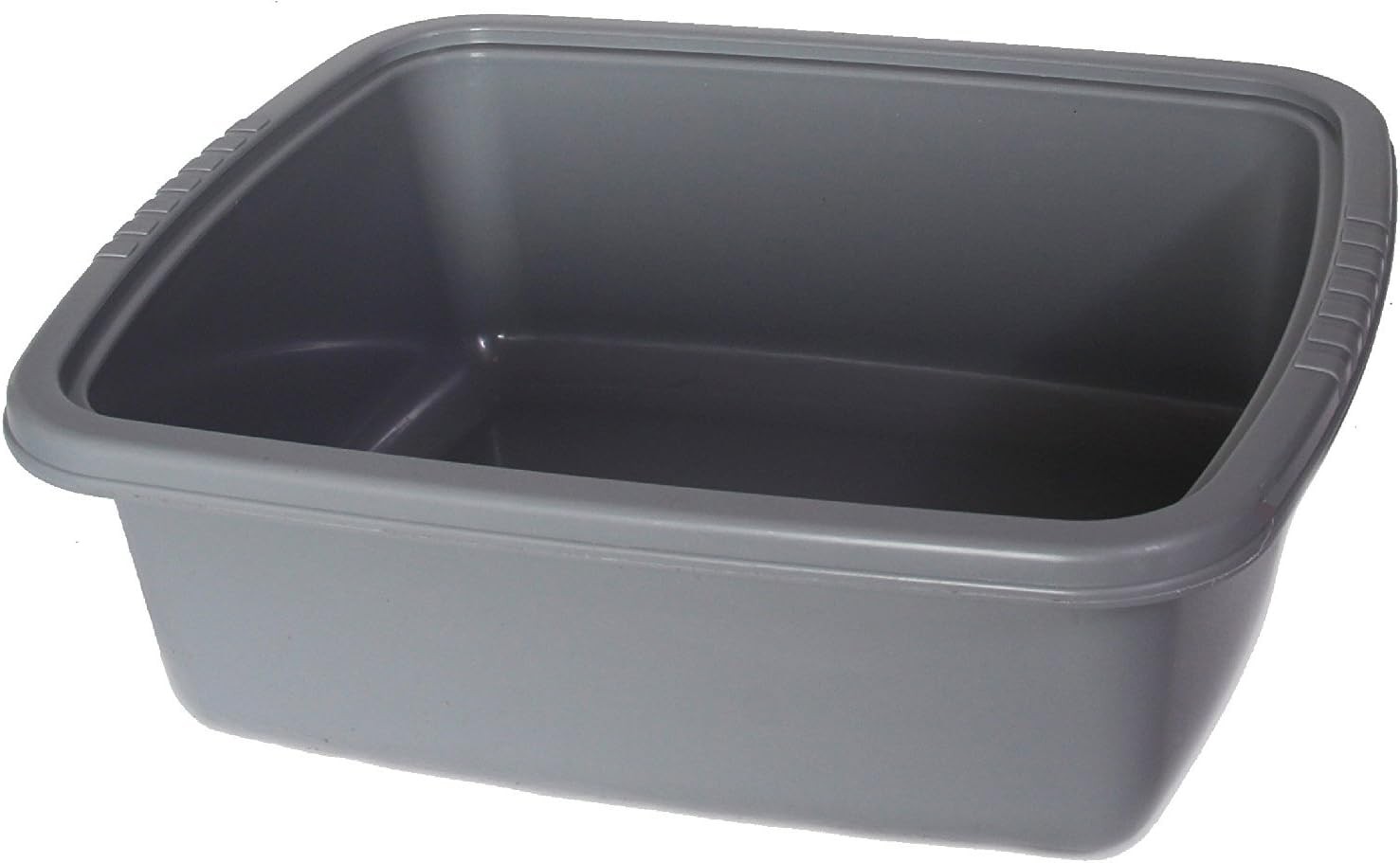 YBM Home Plastic Dish Pan Basin 4.75 in. H x 11 in. W x 13 in. L Ba430 (1, Gray)