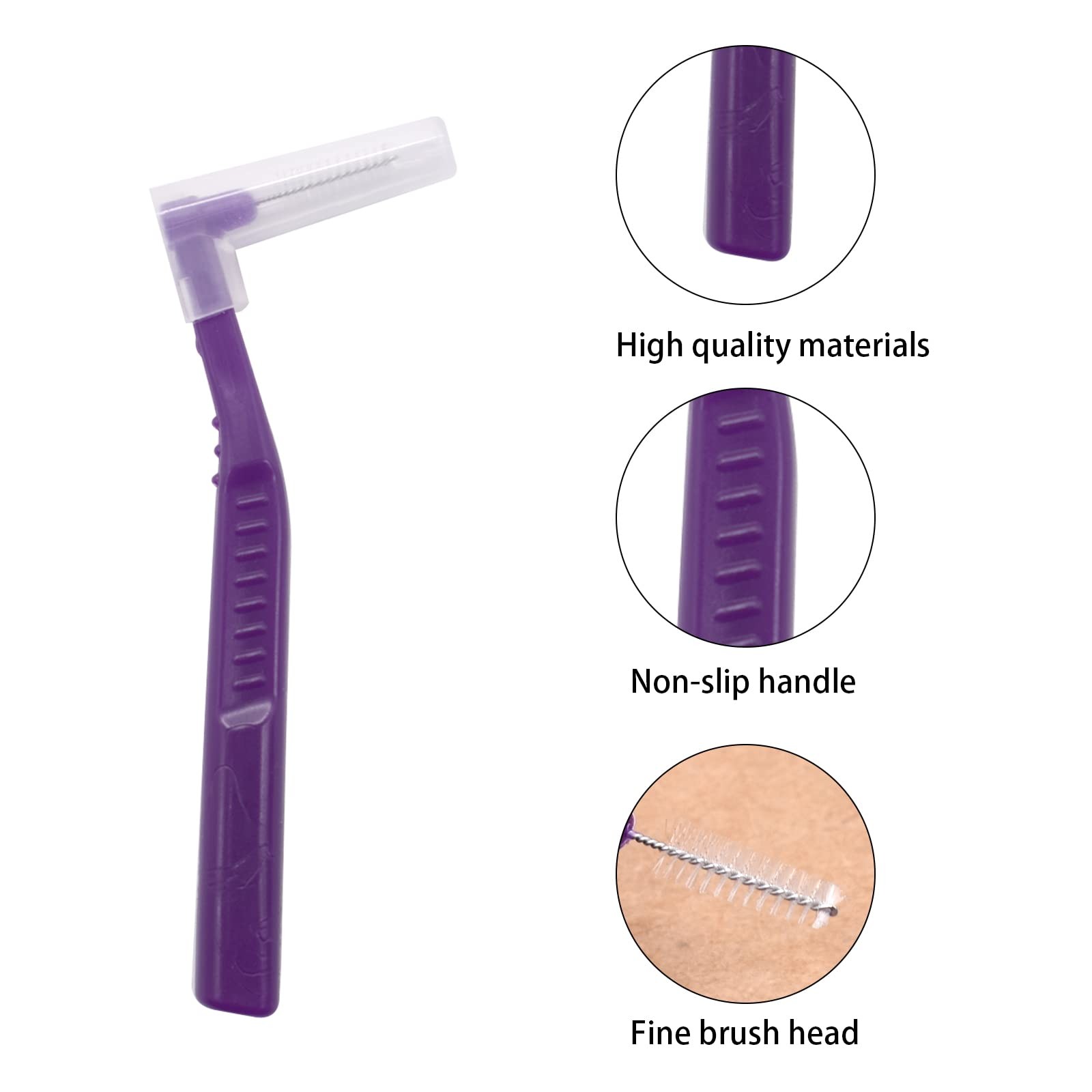 Angzhili 25 Pcs Interdental Angle Brushes, 5 Count (Pack of 5), Multi-colored