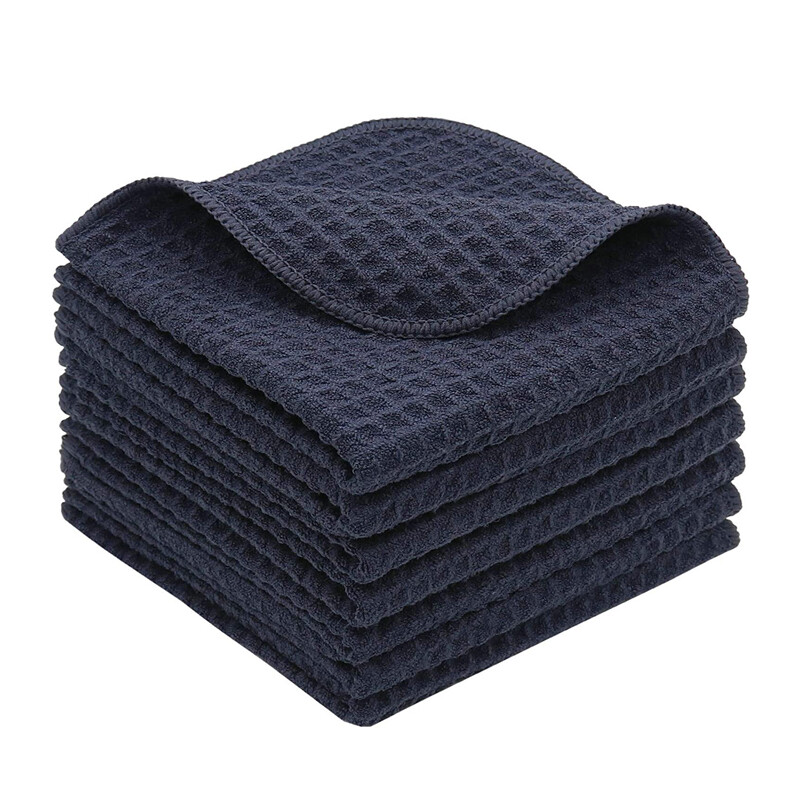 240 Pack Bulk Microfiber Towels 400 GSM Waffle Weave 16×16 Car Drying Rag 70/30