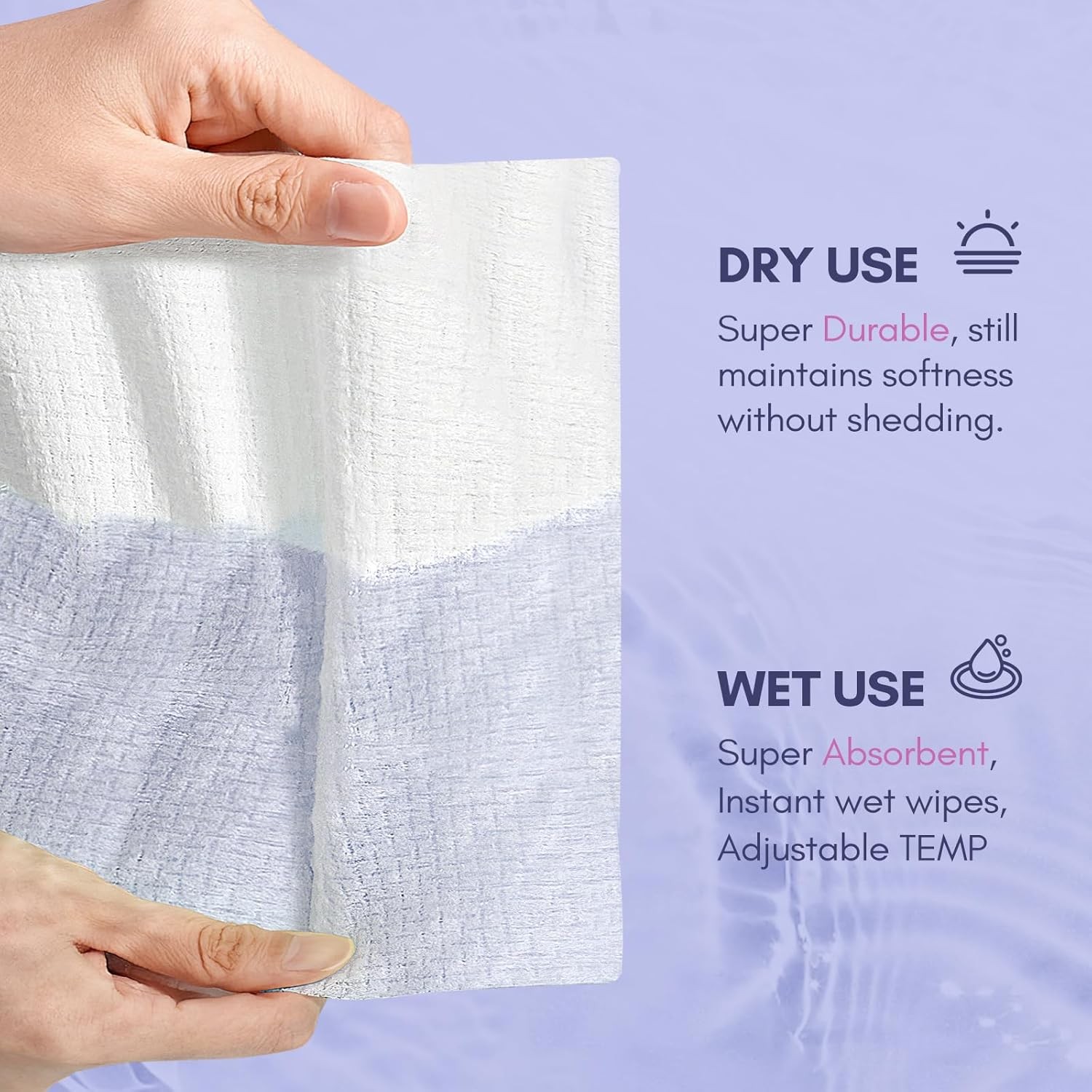Disposable Face Towel | Thick & Absorbent | Clean Face Tissue Biodegradable |