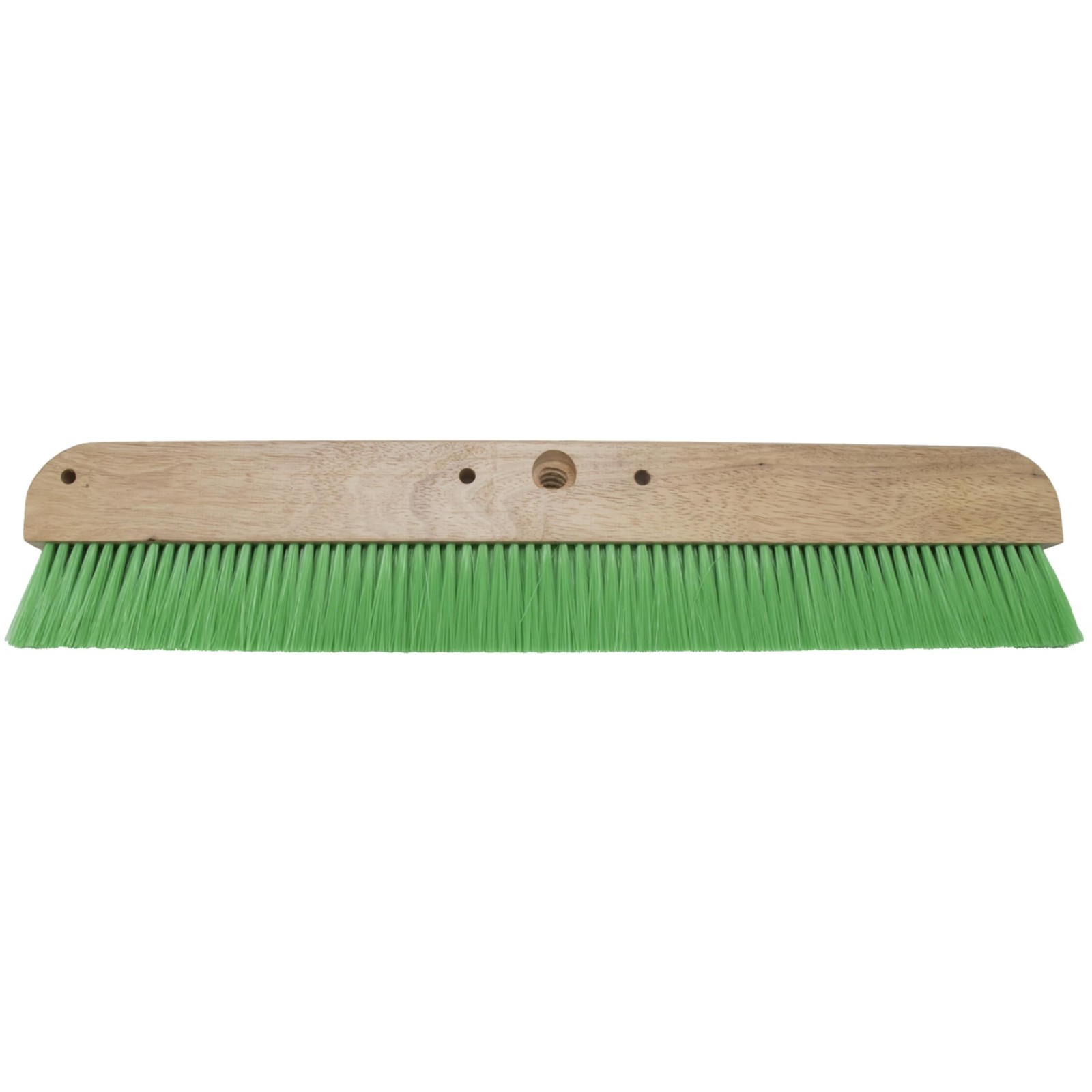 Wood Backed Concrete Broom, Green Nylon Bristles, 36 Inch, Fine Finish, Made in