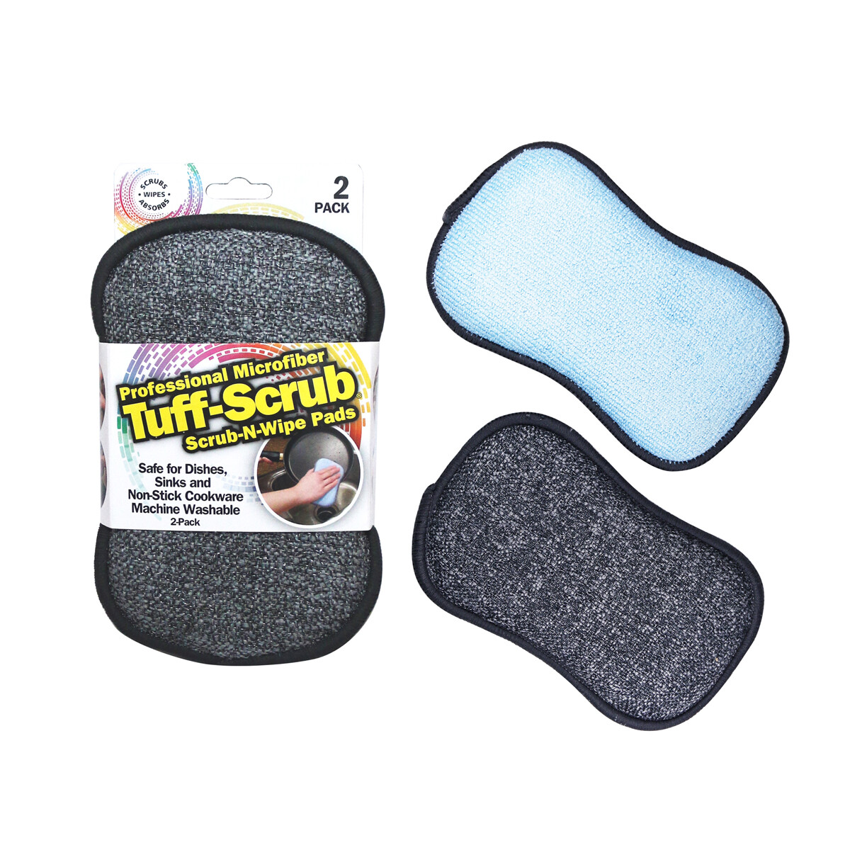Original Tuff-Scrub 2 ‘n’ 1 Microfiber Cleaning Sponge Pads – 2 or 4 Save buy 12