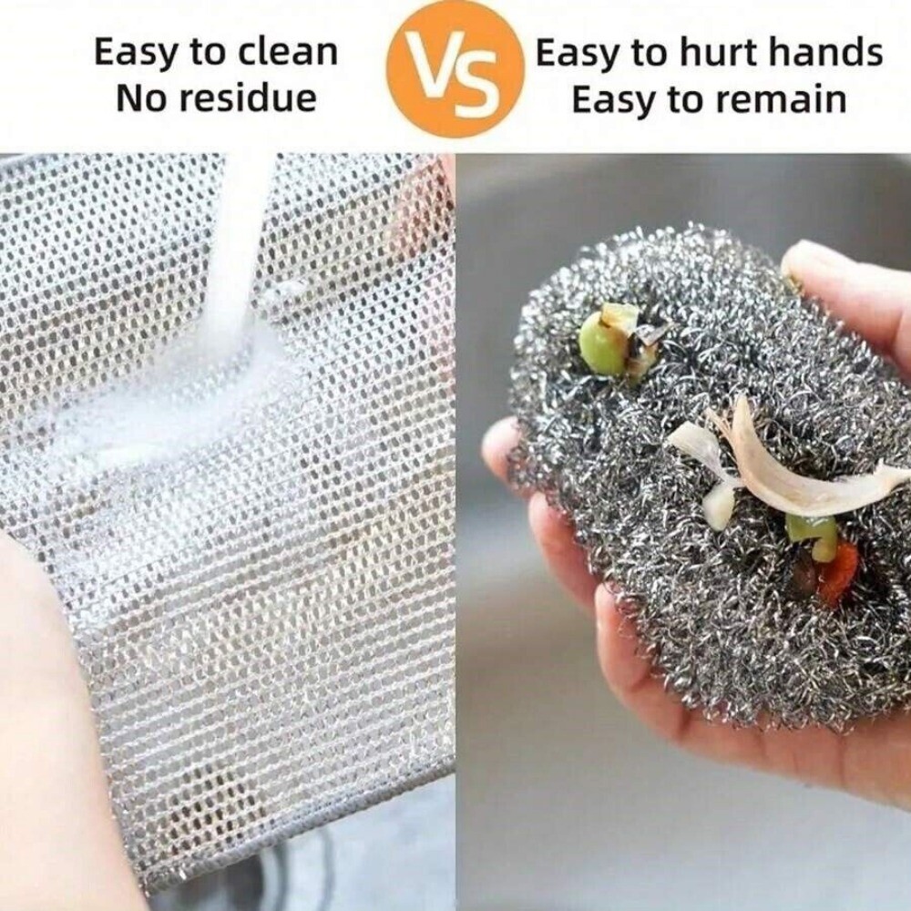 10 Pieces Dishwashing Cloth Premium Metal Wire Multipurpose Dishwashing Cleaning