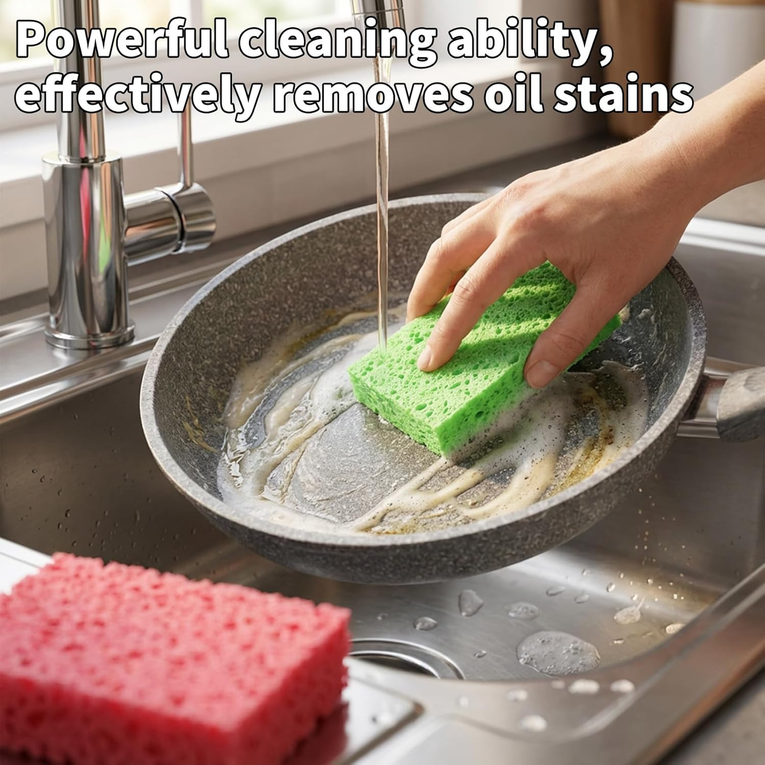 12 Pcs 4 Color Compressed Cleaning Sponge Reusable Non Scratch Cleaning Sponge f