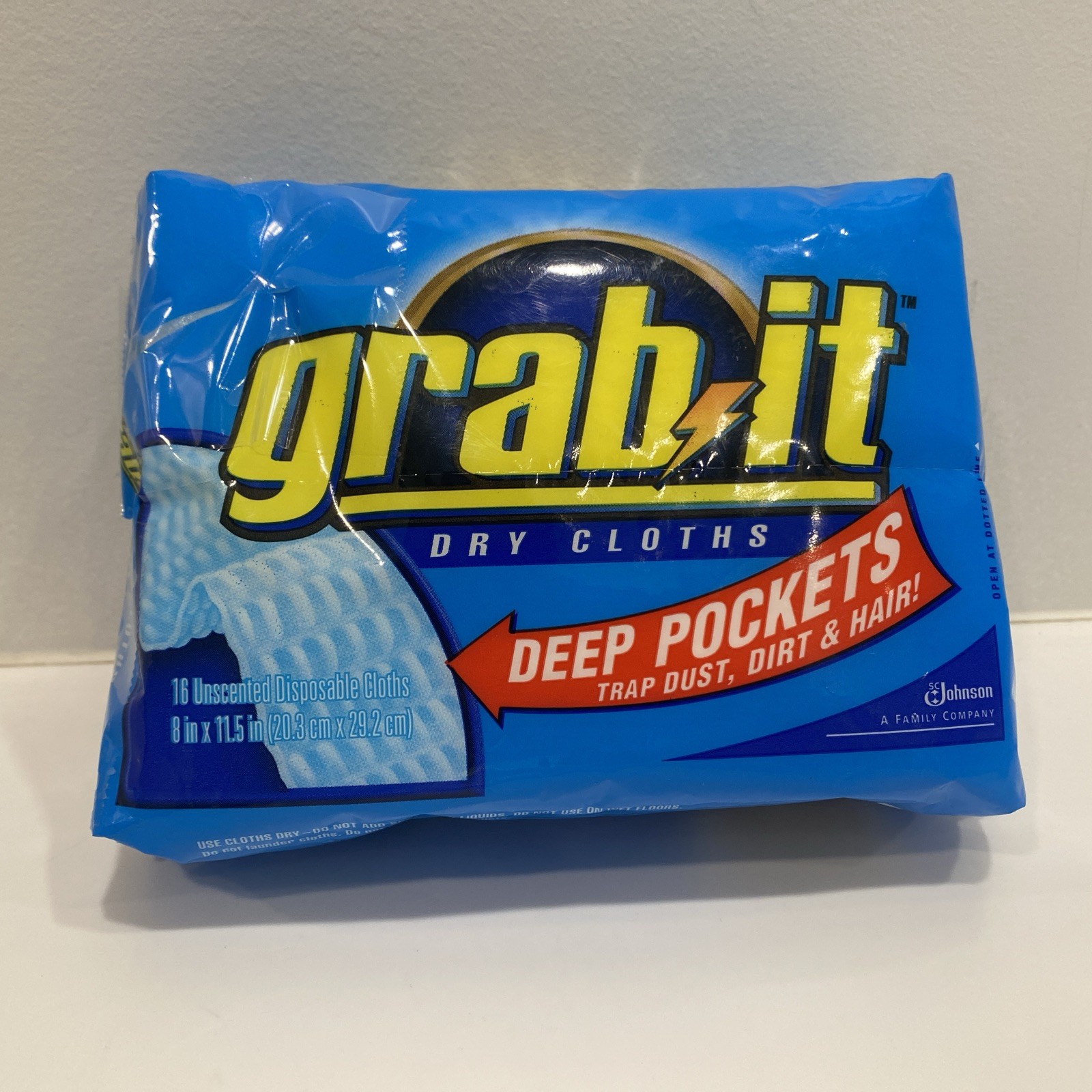 Pledge Grab It Dust Allergen Dry Cloths Unscented 16 New Discontinued
