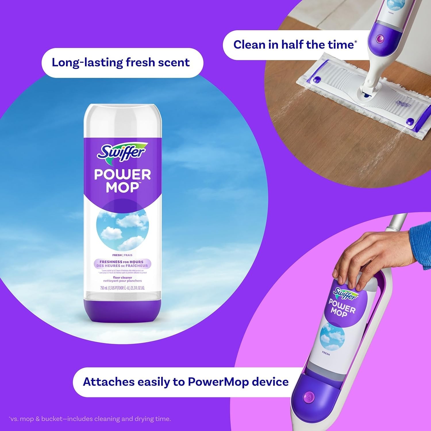 Swiffer Power Mop Refill Solution, pack of 2