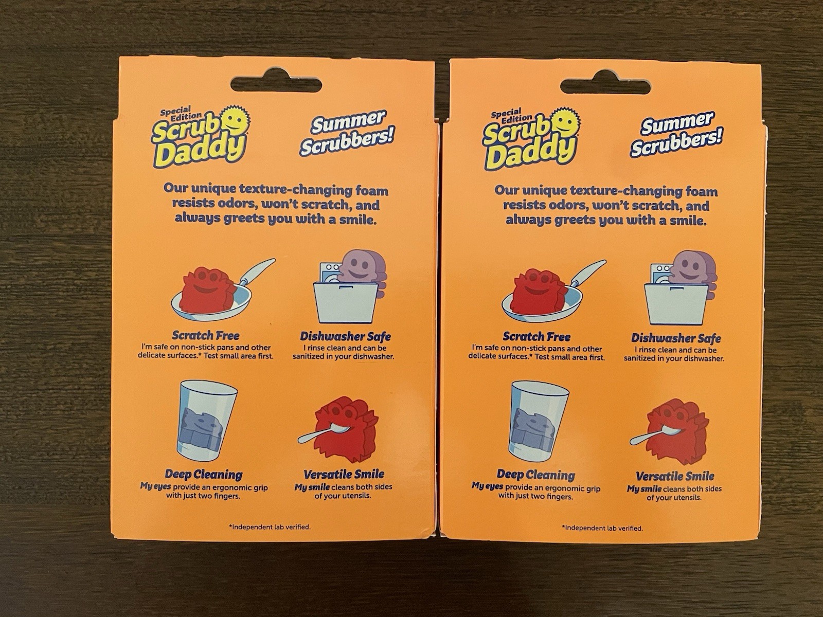 TWO Scrub Daddy Beach Buddies Purple Octopus Summer Edition FlexTexture Scrubber