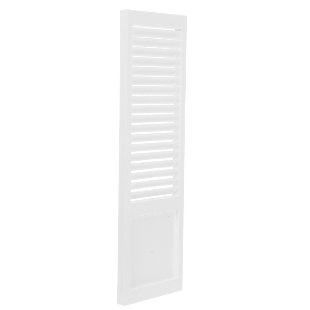 Pair of White Plastic Mini Shutters for Dollhouse Windows 1 12 Scale Durable
