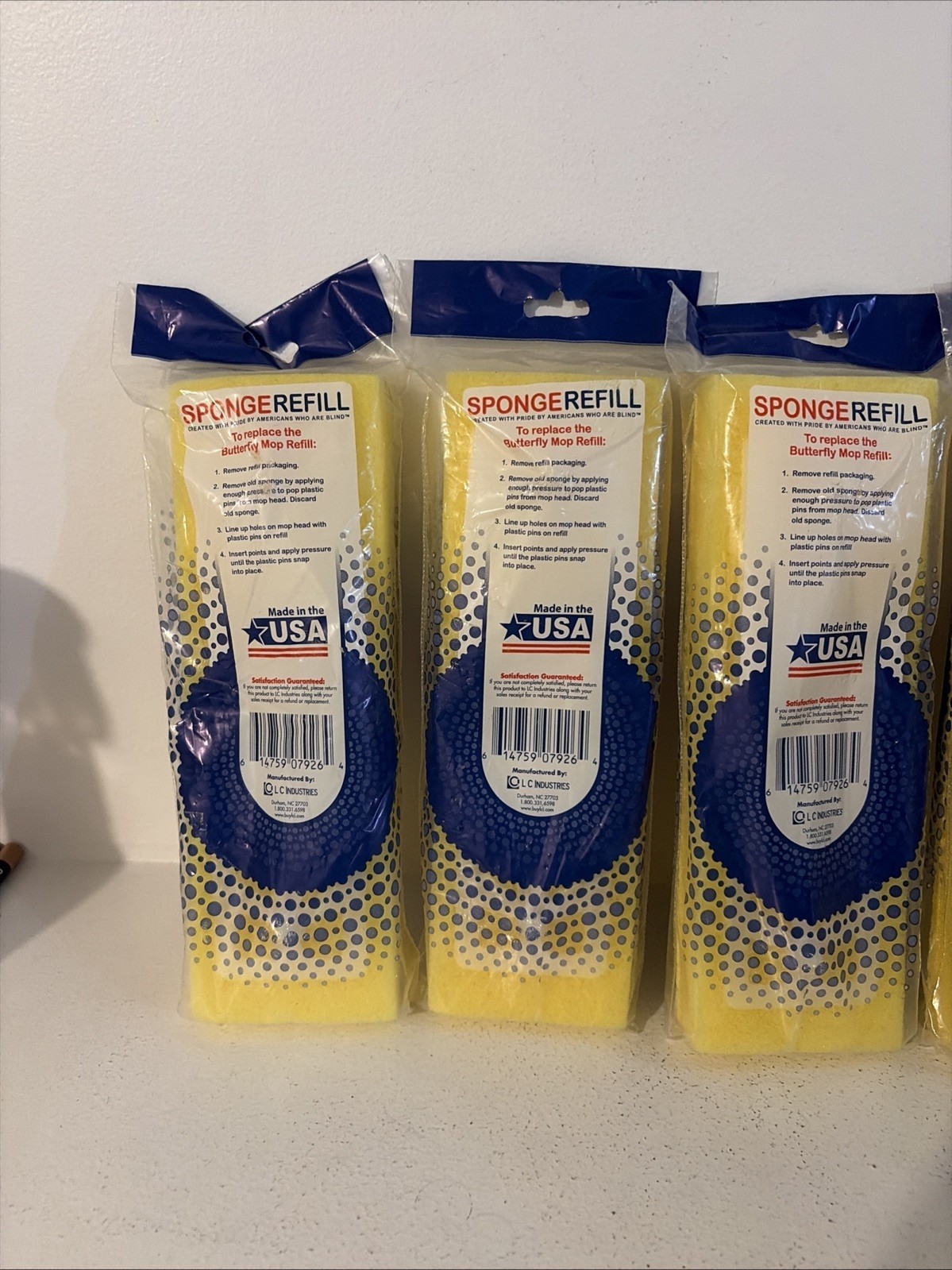 5 Butterfly Mop Set Absorbent Cellulose Poly Sponge Refill Head Type I USA NEW
