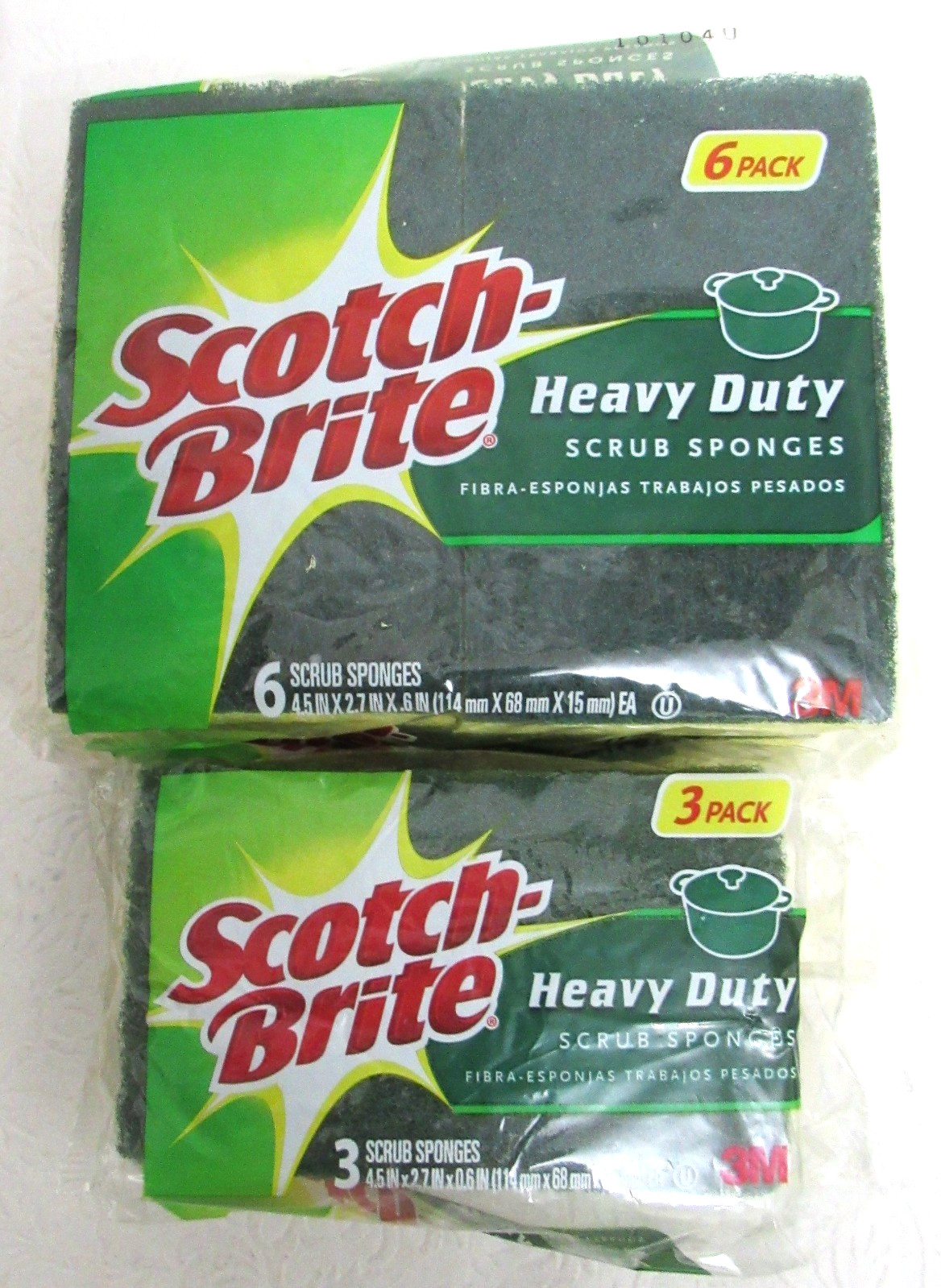 Scotch-Brite Scrub Sponges Heavy Duty 9 Count 4.5″ x 2.7″ x 0.6″ Non-Scratch