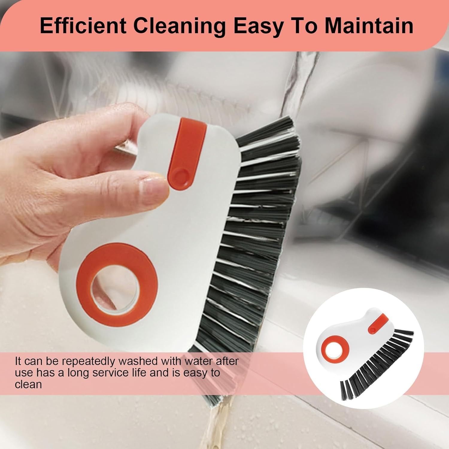 2 Pcs 2 in 1 Window Track Cleaner, Groove Cleaner Brush, Effective Window Sill