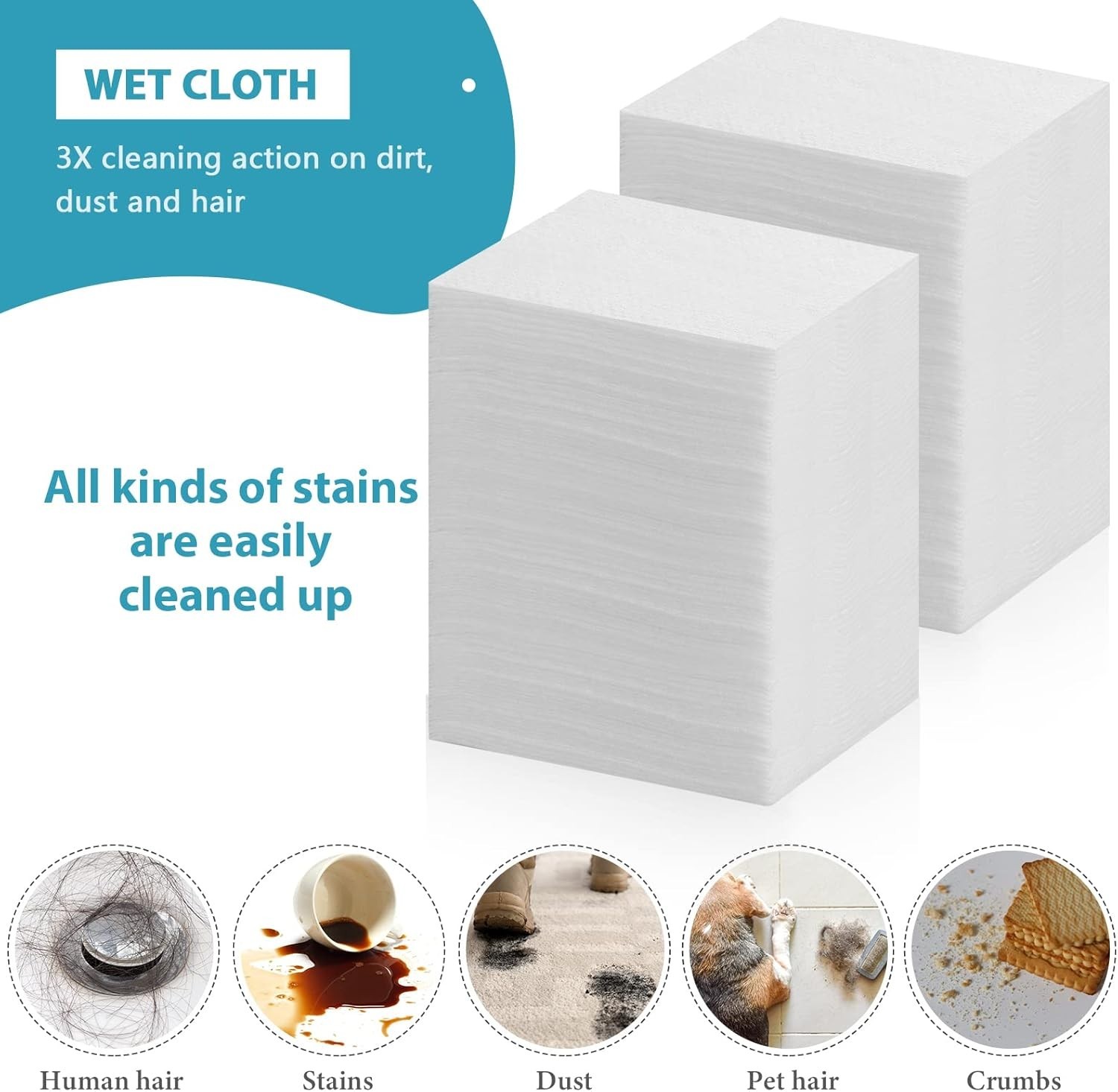 240 Disposable Wet Mopping Cloths for Efficient Floor Cleaning – 11.81 x 7.87