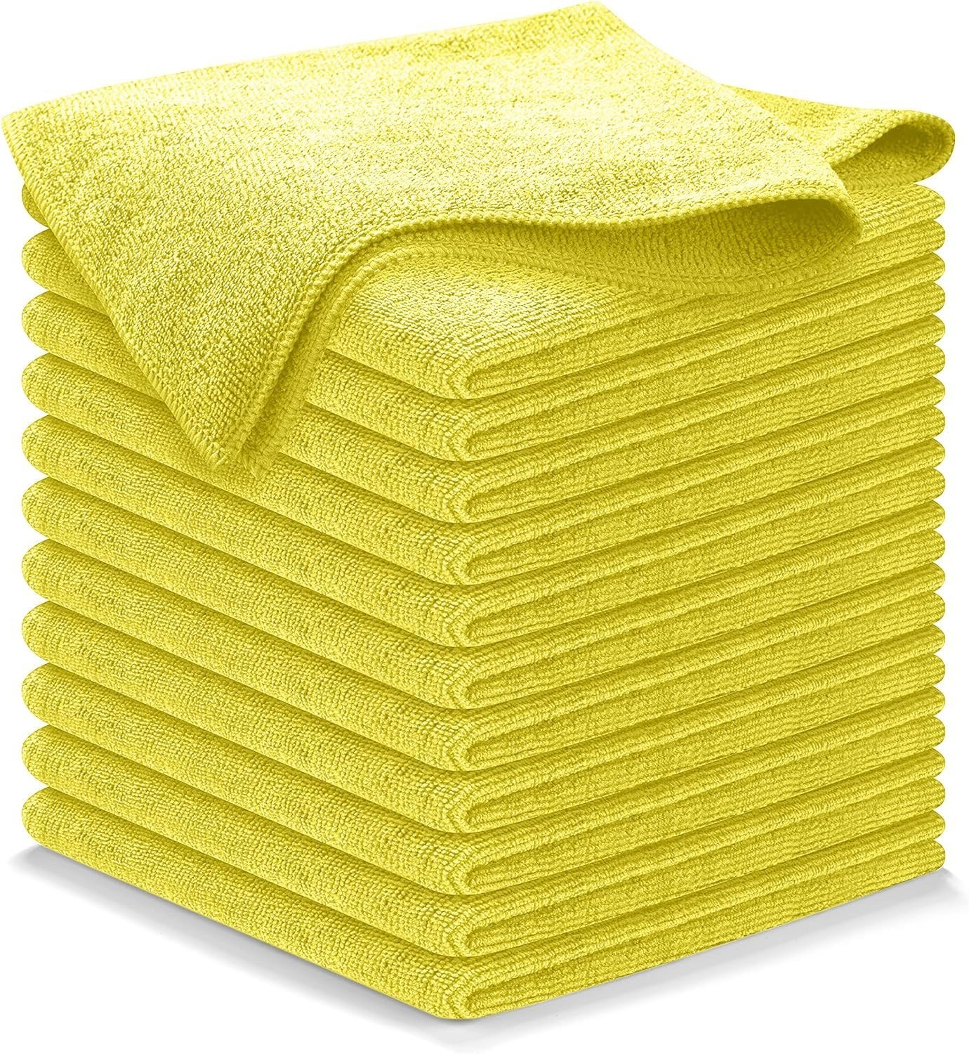 12 Pack Microfiber Cleaning Cloth Ultra Absorbent Car Wash Towels Green USA NEW!