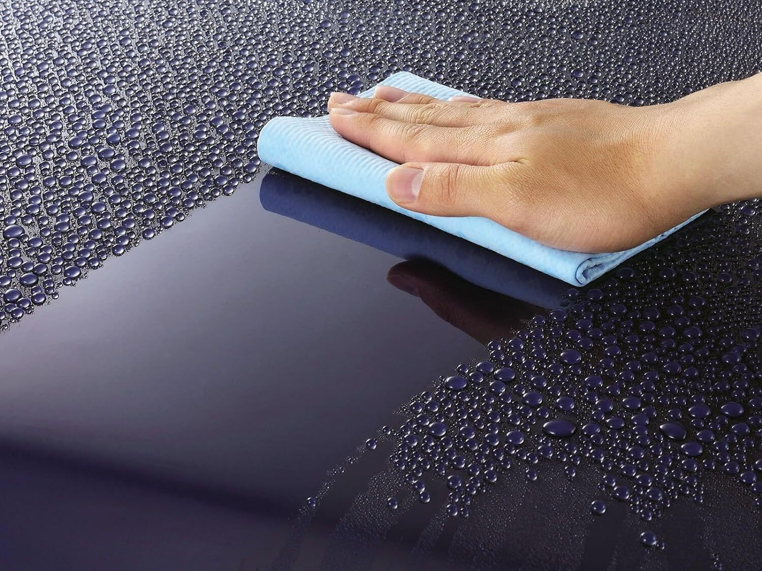 AION PLAS SENU PVA Chamois Cloth LARGE 69 x 43cm BLUE L301B From Japan
