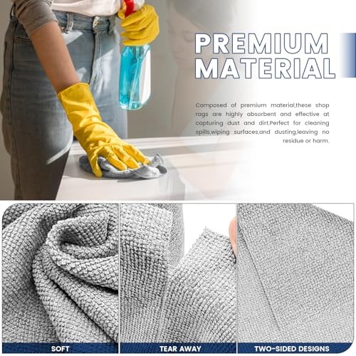 75 Pack Microfiber Cleaning Cloth Roll,Reusable Washable Ultra Tear Away