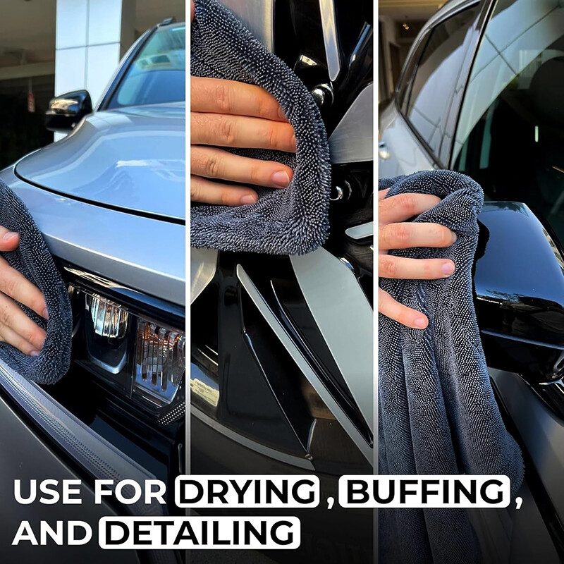 Wholesale 10 Pcs Car Care Twisted-Loop Microfiber Drying Towel 24″×36″ 1200 GSM