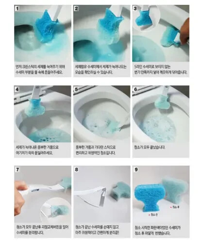 3M Scotch Brite Clean Stick Handle Disposable Toilet Bowl Cleaner + 1 Refills