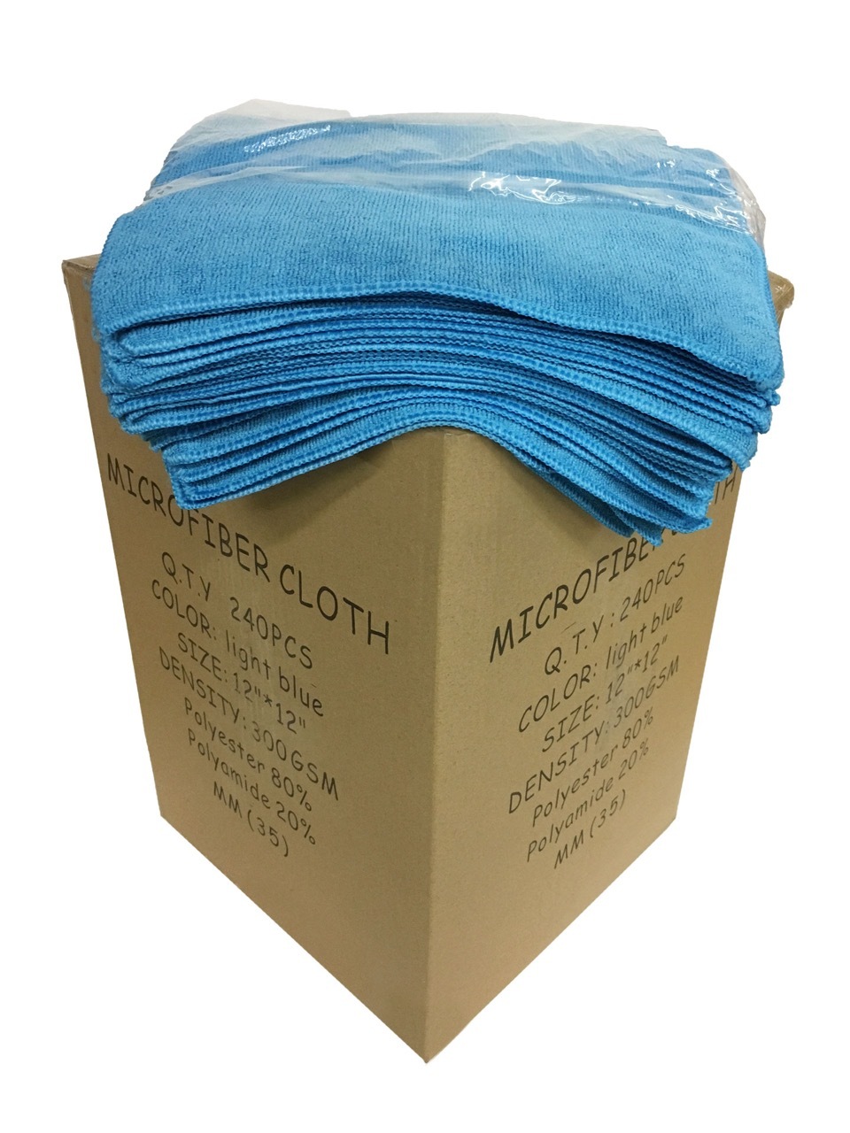 240 Microfiber Light Blue 12″x12″ Cleaning Detailing Cloths Towels Auto 300GSM
