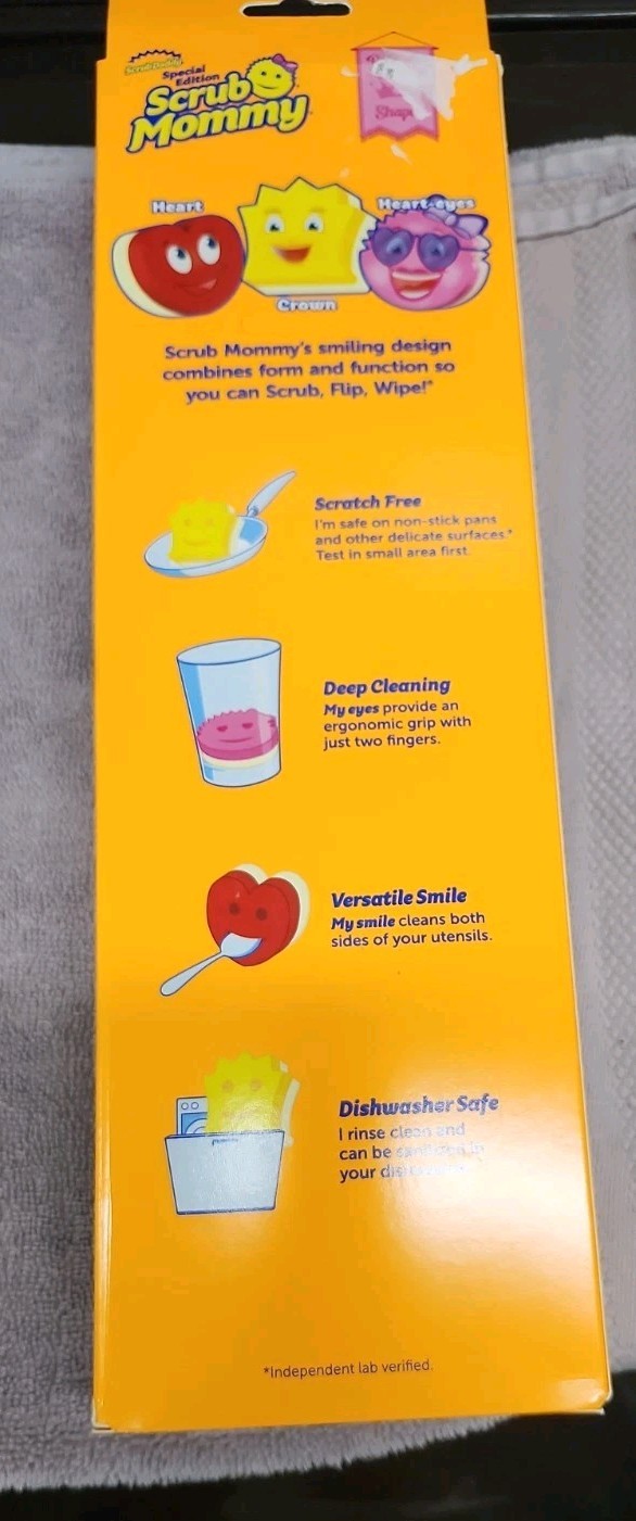 New Scrub Daddy Mommy Special Edition Princess 3pk Crown Heart Double Sided