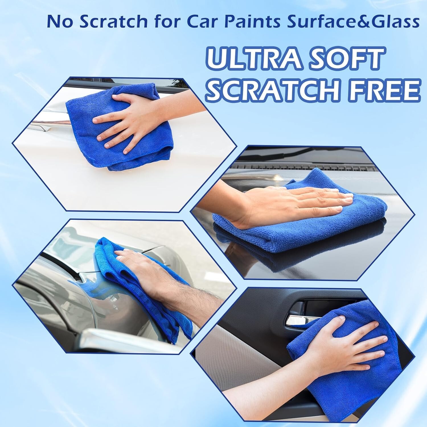 2 Pack Microfiber Cleaning Cloth for Cars, 24″ X 31″ Car Microfiber Towels, S…