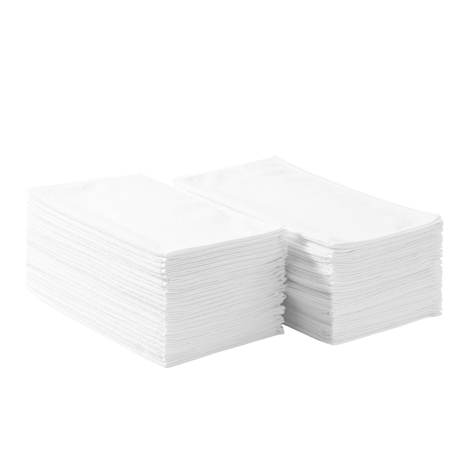 Uimoso 50 Pack White Microfiber Cleaning Cloths 12×12 in High-Quality Towels