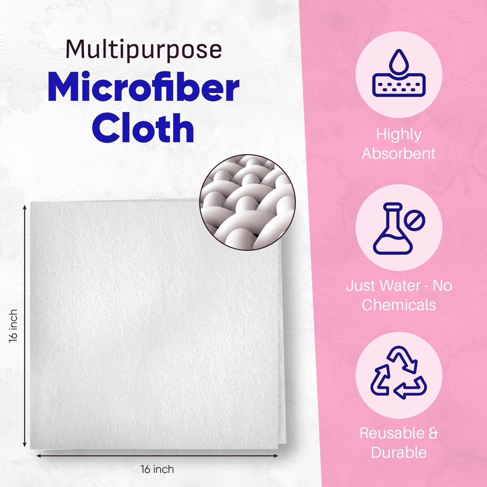 Zezo-Fiber Microfiber Cleaning Cloths – Highly Absorbent Premium Towels for C…