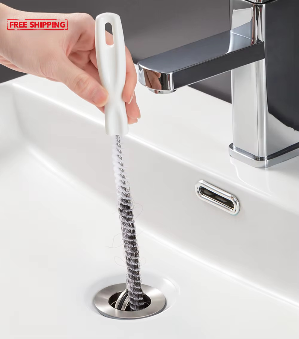 Pipe Dredging Brush Bathroom Hair Sewer Sink Cleaning Brush Drain Cleaner Flexib