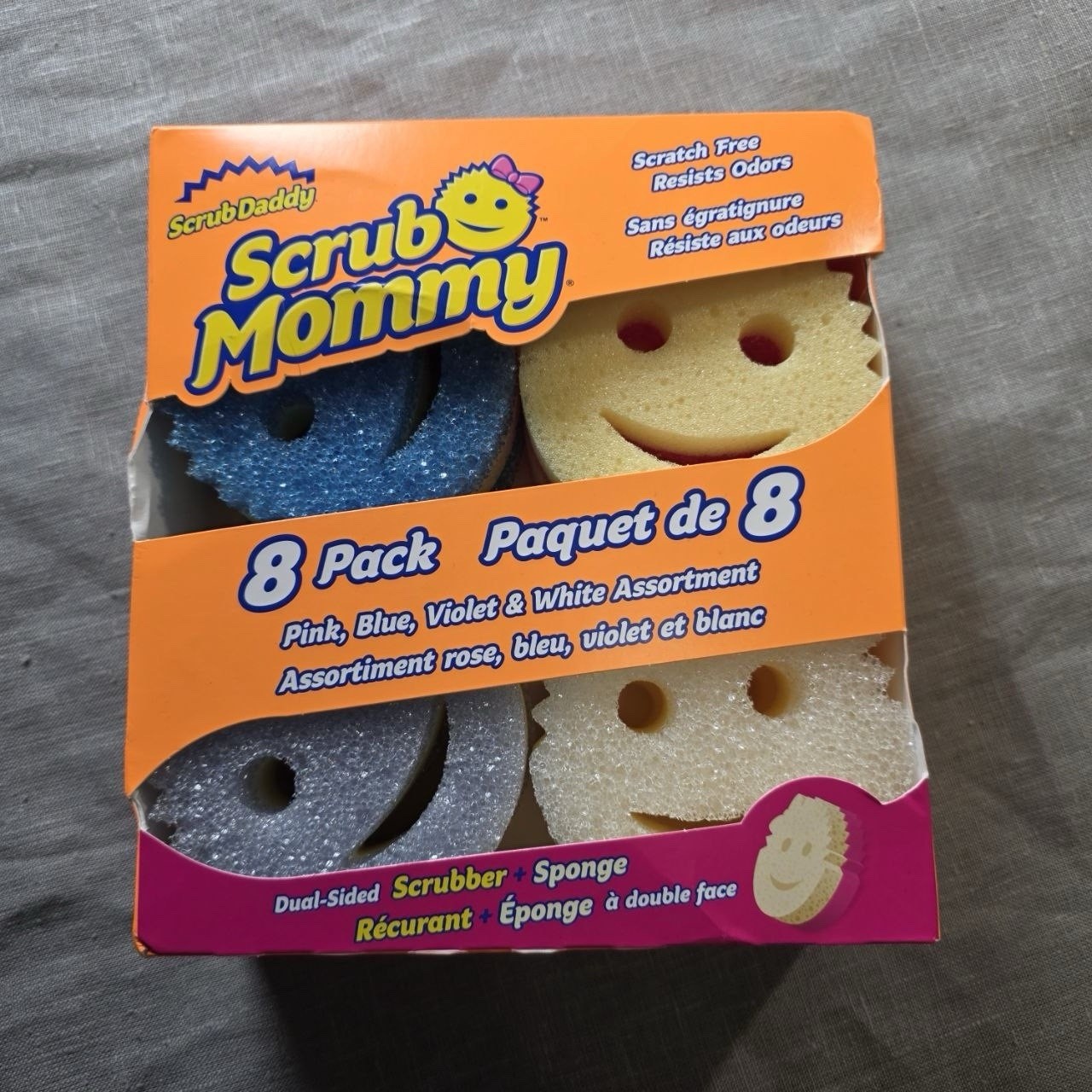 Scrub Mommy Dual-Sided Scrubber Sponges 8 Pack Scratch Free New Sealed