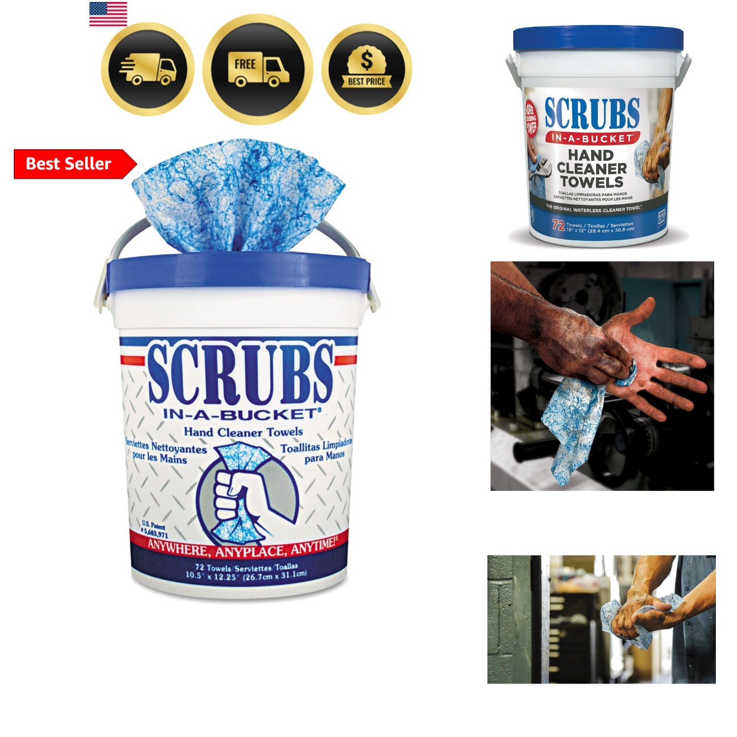 – SCRUBS In-A-Bucket Hand Cleaner Towels