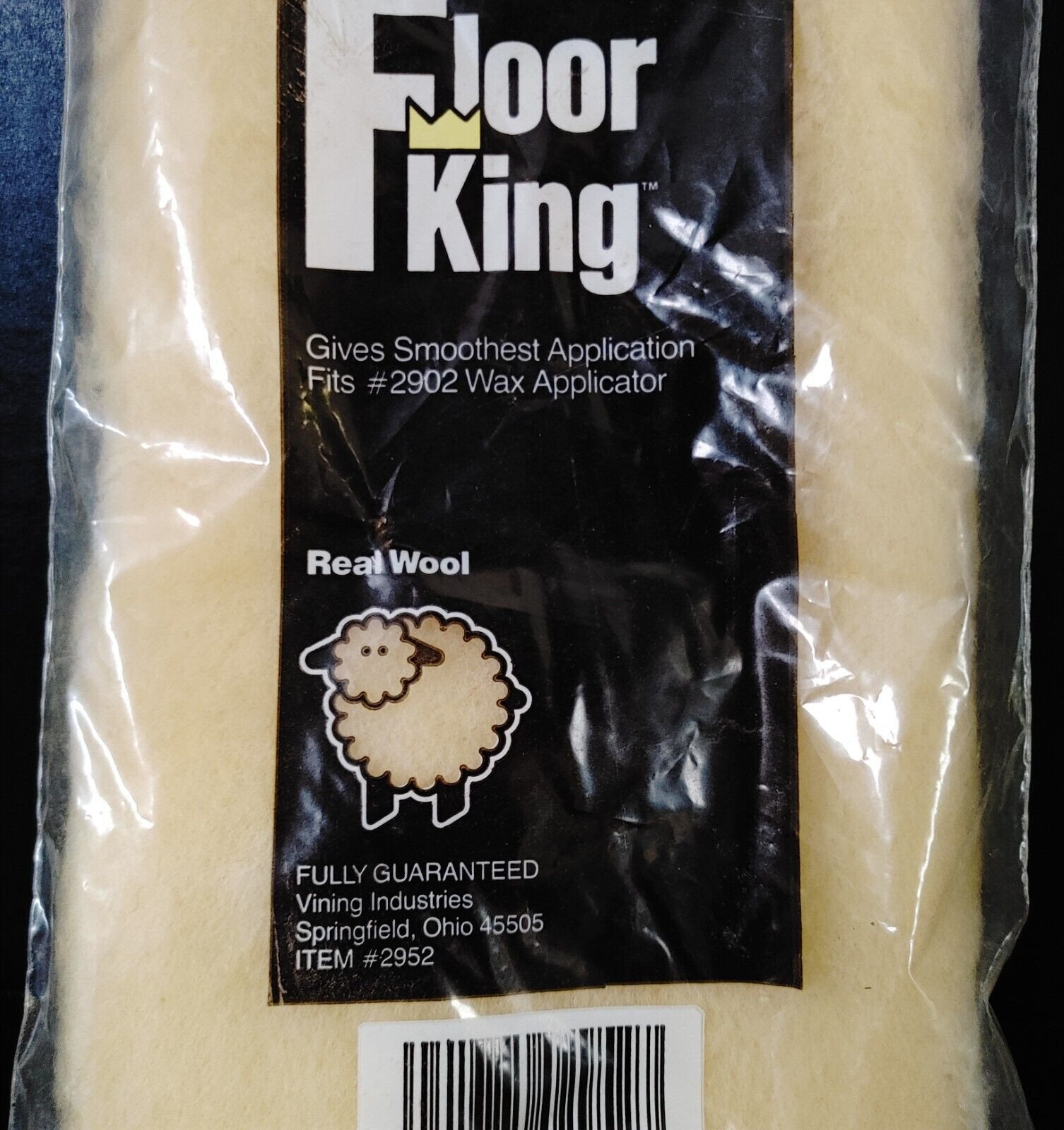 Tile & Hardwood Wool Wax Applicator Refill #2952 Fits # 2902 Floor King USA