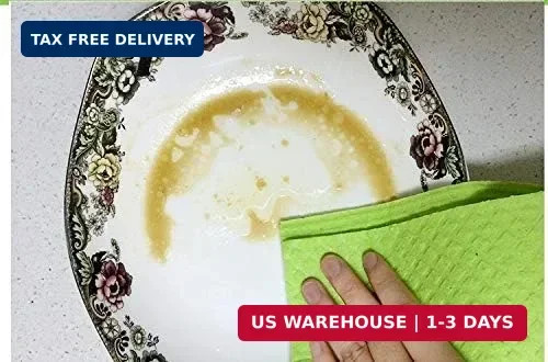 Reusable Cleaning Cellulose Sponge Cloths Absorbent Wipes Clean Kitchen Car Dish