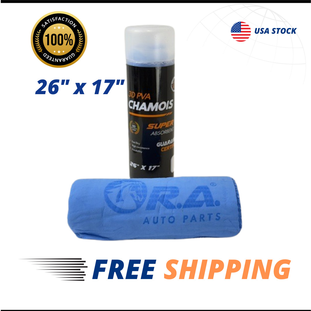 R.A. Premium 26×17 Shammy Cloth for Car Drying-Super Absorbent Synthetic Chamois