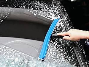15 inch Blue Windshield Squeegees, All-Purpose Streak-Silicone Squeegee for