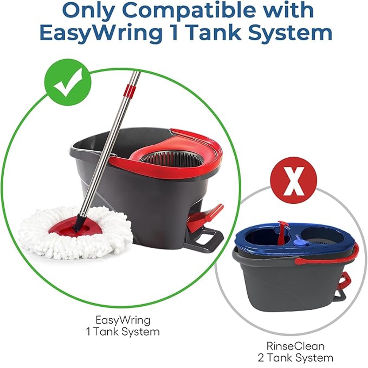 Replacement Microfiber Mop HEAD For O-Cedar Spin Mop Easy Clean Wring Refill kit
