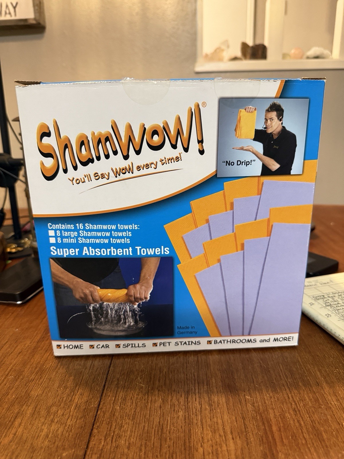 The Original Shamwow Super Absorbant Towels Box 16 8 Large Mini Made In Germany