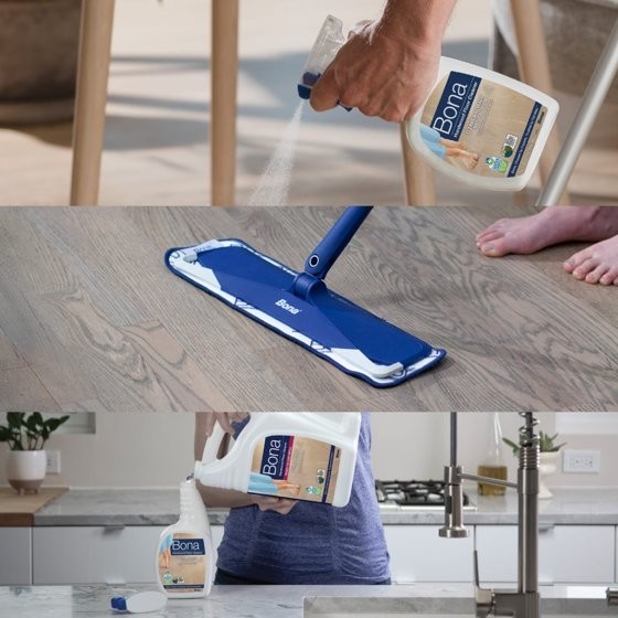 4 pack – Bona Hardwood Floor Cleaning Solution Spray, Unscented, 22 fl oz