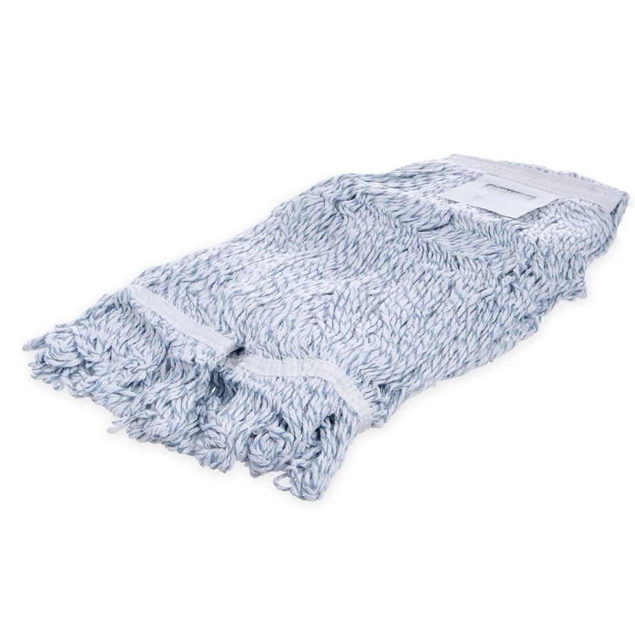 369670B14 Mop Head, 12″ H, 5″ W, 18″ L, Rayon Cotton Blend Medium Blue 1pc❤️‍🔥