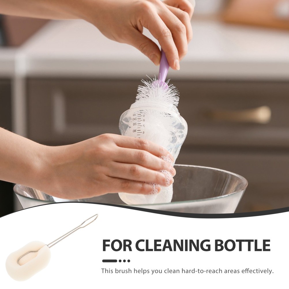3Pcs Reusable Cup Cleaning Brushes Multi Color Sponge with Easy Grip Handle